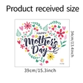 Dimensiones detalladas del vinilo decorativo corazón floral Día de la Madre 39x34cm info - Corazón Floral Día de la Madre (FX-F92) / 34*39cm