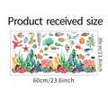 Dettaglio adesivi murali con coralli e tartarughe dimensioni 60cm x 30cm per bambini - Layout 30*60cm