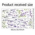 Detailansicht von zwei Wandstickern mit Lavendel und Schmetterlingen samt Maßangaben - 30*90CM*2PCS Layout