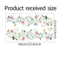 Dimensioni dettagliate per l'adesivo murale floreale FX-E105, misura 60 cm per 35 cm - 35*60cm