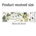 Detail view of Chinese lotus and koi wall decal layout with 90x30cm dimensions - 30*90cm