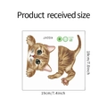 Sticker chat orange KG247, autocollant mural décoratif mignon en PVC 19x18cm - 18cm*19cm