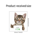 Sticker mural chat tigré marron KG249 design, taille 19x21cm pour décoration maison - 19cm*21cm