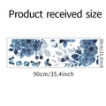 Détail stickers muraux roses bleues et papillons avec dimensions de 30x90cm précises - Papillon Rose Bleue (FX-D271)