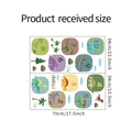 Dimensioni dettagliate dell'adesivo murale con dinosauro e numeri 70x68cm bambini - 34*70cm*2