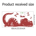Sleeping red dinosaur wall sticker for boys bedroom decoration in 60x30cm size - 30*60cm / Red