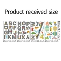 Detailansicht der 4-teiligen ABC-Auto-Wandsticker mit genauen Produktabmessungen - 29x40cm (4er-Set)