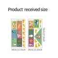 Detail van twee vellen met dieren- en cijferstickers van 34 cm bij 70 cm groot - 34*70cm*2pcs