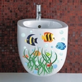 Stickers muraux monde sous-marin avec poissons tropicaux colorés pour décoration intérieure - Style M-32 / 29x36cm