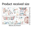 Detaillierte Maße der Aquarell-Wandtattoos mit Tieren für das Kinderzimmer - Aquarell Cartoon Tierflug-Thema (FX-C275)