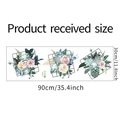 Tabella dimensioni dettagliata per adesivo murale floreale misura 90cm per 30cm FX-D317 - Griglia di Fiori Realistica a Rombo (FX-D317)