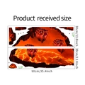 Lot de stickers muraux thème lave comprenant deux feuilles 90x30cm motif magma volcan - Mise en page 30*90CM*2PCS