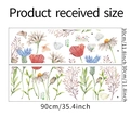 Platliggende muurstickers met tropische bloemen en vlinders met afmetingen - 30x90cm (2 Vellen)