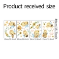 Lot de stickers muraux abeilles et tournesols pour la décoration de chambre d'enfant - 29x40cm (Lot de 4)