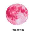 30x30cm luminous pink moon wall sticker with detailed moon surface texture - Pink Glow Moon