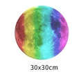 Luminous 30cm rainbow moon wall sticker for children's bedroom decor 30x30cm - Mixed Rainbow Glow Moon