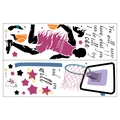 Détail des stickers muraux basketball avec étoiles et citations pour décoration intérieure - Mise en page 30*90CM