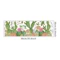 Stickers muraux cactus tropicaux auto-adhésifs avec motifs floraux roses en 90x30cm - Mise en page 30x90cm