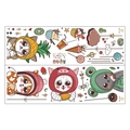 Dettagli di adesivi murali rimovibili in PVC con simpatici gatti in cappelli di frutta - 30x90cm x 2 pz Layout