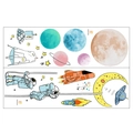 Detail van MG9054 astronauten en planeten muurstickers voor kinderkamer decoratie - 30*90CM*2PCS Lay-out
