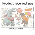 Detailliertes Blattlayout der Elefanten Wandsticker mit exakten Abmessungen für Kinder - 30*90CM*2PCS Layout