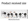 Cartoon astronaut height chart wall sticker detail showing received size 90x30cm - Astronaut Height Chart (FX-D227) / 30*90cm