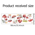 Adesivi murali funghi rossi foglio di layout con dimensioni 90cm x 30cm per bambini - 30x90cm