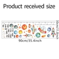 Space rocket height chart sticker kit with animal astronauts in 30x90cm sheet size - Space Exploration Style (FX-D223)