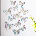 Holographische 3D hohle Schmetterling Wandaufkleber für DIY Dekoration auf weißer Wand - Holographisch (LK07 Laser Holographisch)