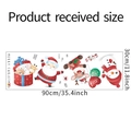 Weihnachts-Wandaufkleber mit Weihnachtsmann und Rentier, 30x90cm PVC-Dekofolie Design - 30*90cm