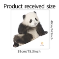 Détail du sticker mural panda montrant les dimensions de 39cm sur 40cm pour chambre - Taille de Mise en Page 39x40cm