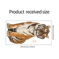 Detailed size chart for tiger head wall sticker measuring 55x29cm with realistic fur texture - 29x55cm Layout