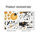 Detail van 4 vellen Halloween muurstickers met pompoenen, spoken en vleermuizen - Halloween Thema (halloween028) / 29x45cm
