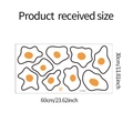 Layout detail showing 8 fried egg wall decals on 30x60cm sheet with clear dimensions - 30*60cm Layout