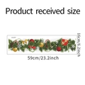 Detail view of Christmas wall stickers with pine branches, ornaments, and gifts decor - Christmas Border Style (xmas007)
