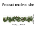 Christmas wall decal with pine branches and pinecones, product size 57cm x 14cm - 16*59cm