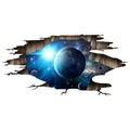 Adesivo per pavimento 3D spazio galassia con design realistico della terra e stelle - Fx82008