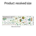 Adesivi murali con piante verdi pendenti e vasi geometrici, formato foglio 30x90cm - Layout 30x90cm