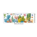 Dettaglio degli adesivi murali acquerello con barriera corallina e creature marine per bimbi - Layout 30*90CM