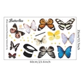 Adesivi murali farfalle colorate con cappello magico e stelle, PVC set da 60x35cm - Layout 35*60cm