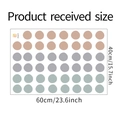 Detailed sheet dimensions of 48 Morandi colored dot wall stickers for kids nursery rooms - 40*60cm