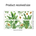 Indeling details voor tropische monstera en zonnebloem muurstickers in formaat 30x90cm - Lay-out Grootte