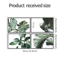 Wandsticker-Set mit tropischen Monstera- und Palmblättern in 90x30cm Größe - Layoutgröße