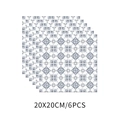 Dettaglio del set di 6 adesivi per piastrelle 20x20cm con fiori geometrici - Quadrato
