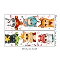 Adesivi murali gattini cartoni animati per camera dei bambini decorazione set di 30x90cm - MG9102 (Foglio 30*90CM)