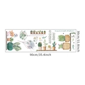 Hanging cactus succulent wall stickers DIY PVC home decor decals 90x30cm sheet - 30*90CM Layout