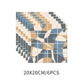 Detail of 6-piece geometric pattern self-adhesive tile stickers in 20x20cm size - 20*20cm*6
