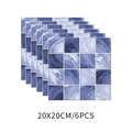 Détail de stickers carrelage auto-adhésifs 20x20cm motif marbre bleu pour rénovation - 20x20cm