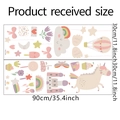 Wandsticker Einhorn und Schloss mit Maßen 60x90cm für das Kinderzimmer Layout - 30*90CM*2PCS Layout