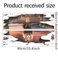 3D leeuw muursticker voor de kinderkamer met afmetingen van 90x60cm - 30x90cm (2 Vellen Layout)